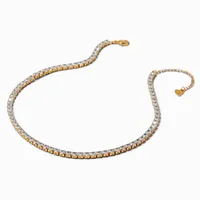 C LUXE by Claire's 18k Yellow Gold Plated Cubic Zirconia Cup Chain Necklace