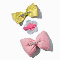 Puffy Crochet Hair Bow Clips - 3 Pack