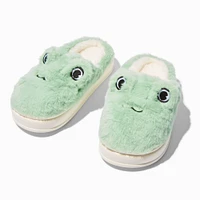 Claire's Club Green Frog Plush Slippers