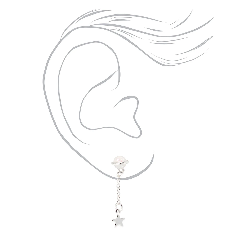 Astronaut Star Moon Stud & Drop Earrings - 3 Pack