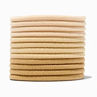 Mixed Tan & Cream Lurex Hair Ties - 12 Pack