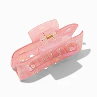 Iridescent Coral Rectangular Hair Claw