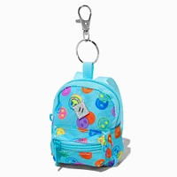 Blue Happy Face Mini Backpack Keychain