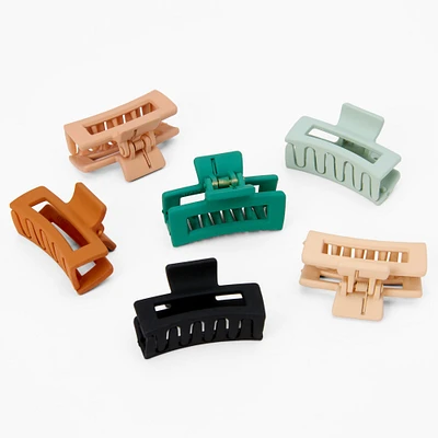 Rectangle Hair Claw - 6 Pack