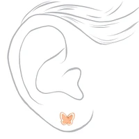 C LUXE by Claire's 18k Rose Gold Plated Butterfly Stud Earrings
