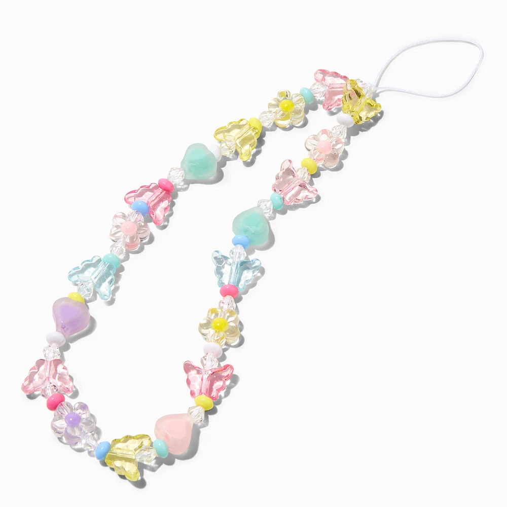 Pastel Butterfly Phone Wrist Strap