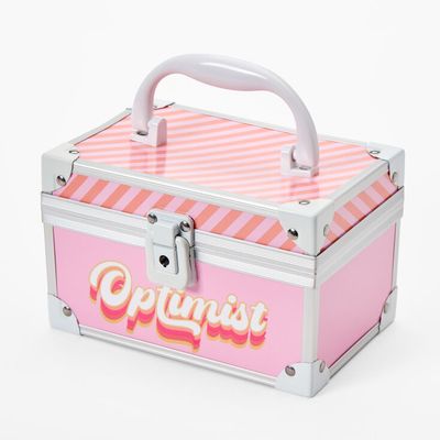 "Optimist" Pink Striped Lock Box