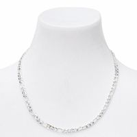 Silver Figaro 20" Chain Link Necklace