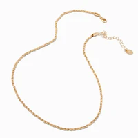 Gold-tone Twisted Rope Short Chain Necklace