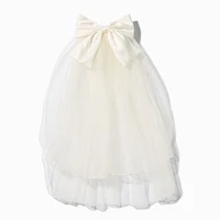 Special Occasion Ivory Bow Veil Hair Comb