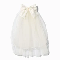 Special Occasion Ivory Bow Veil Hair Comb