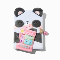 Panda & Cookies Plush Lock Diary