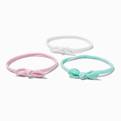 Claire's Club Pastel Bow Headwraps - 3 Pack