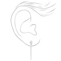 Silver Fancy Crystal Mixed Earrings - 9 Pack