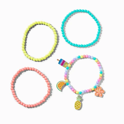 Claire's Club Summer Seed Bead Stretch Bracelets - 4 Pack