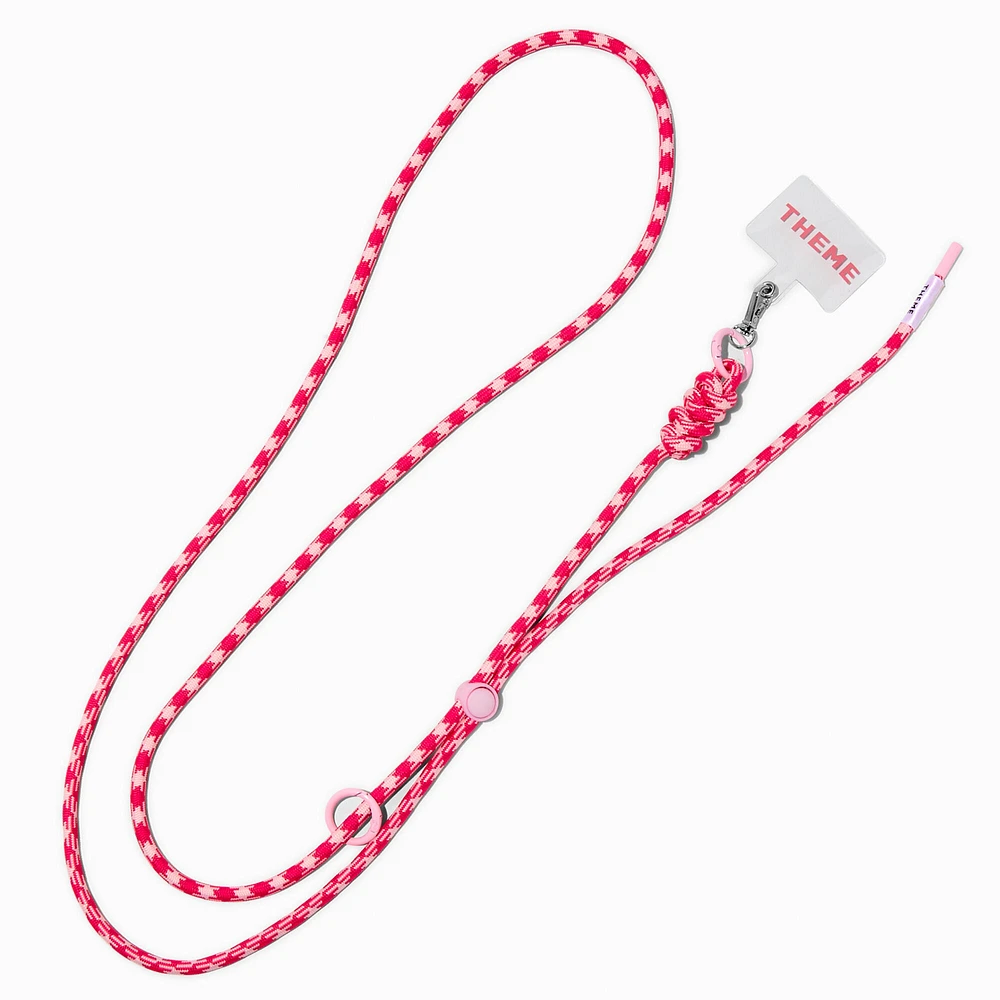 T H E M E x Claire's Pink Houndstooth Rope Lanyard