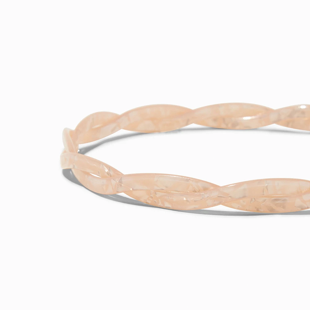 Blush Pink Marble Twist Headband