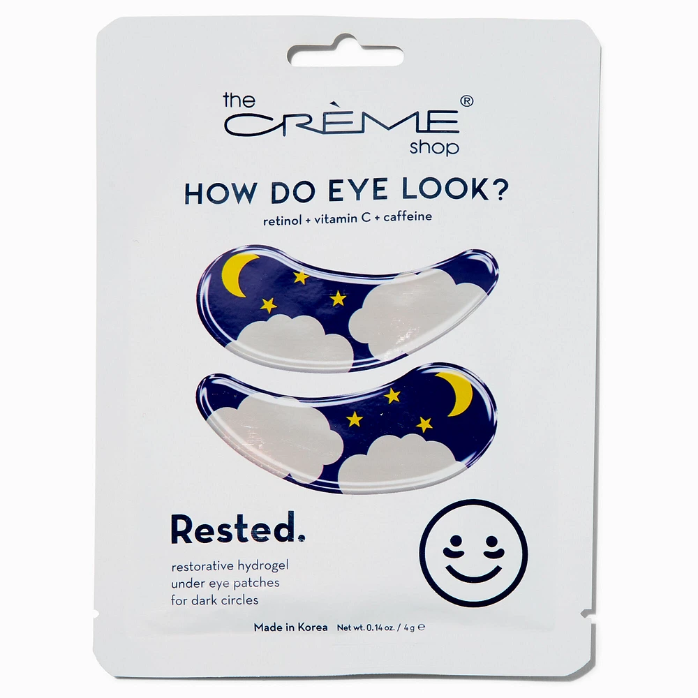 The Crème Shop® How Do I Look? Rested. Restorative Hydrogel Under Eye Patches - 2 Pack