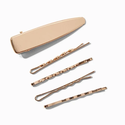 Gold Hair Pins & Clips - 5 Pack