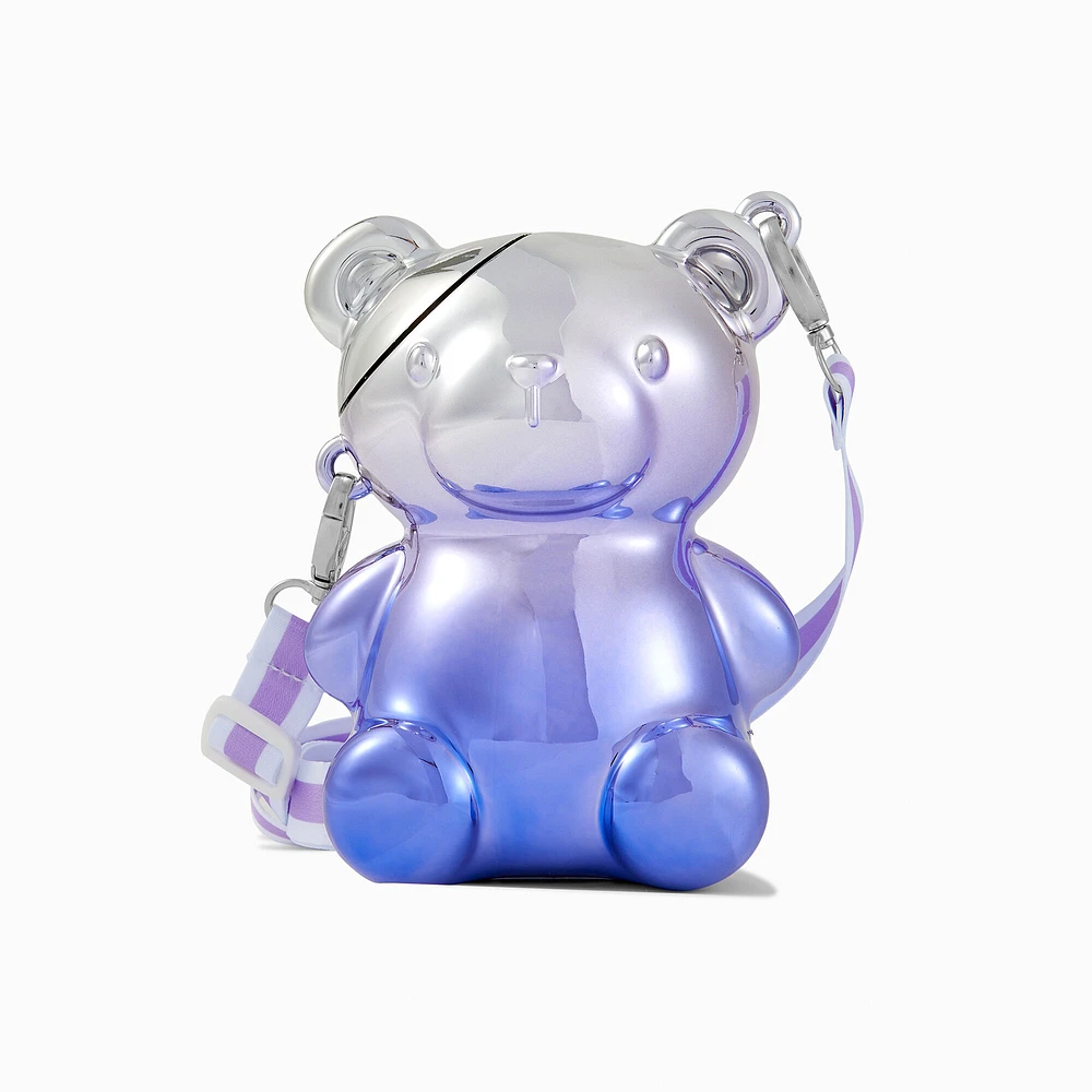 Purple Electro Bear Lanyard Water Bottle