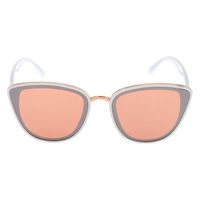Mirrored Mod White Cat Eye Sunglasses