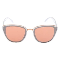 White Mod Cat Eye Sunglasses