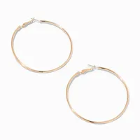 Claire's Recycled Jewelry Gold-tone 60MM Hoop Earrings