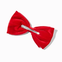 Red Velvet Hair Bow Clip