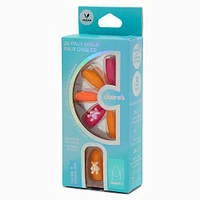 Orange Bear Stiletto Vegan Faux Nail Set - 24 Pack