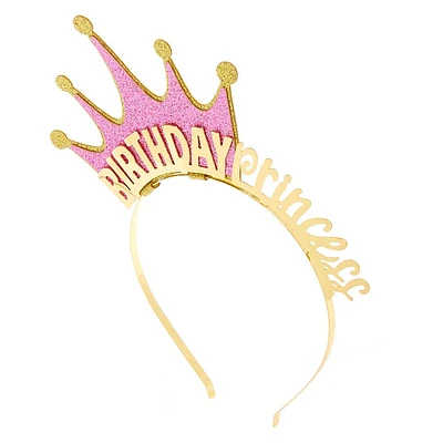 Birthday Princess Crown Gold-tone Headband