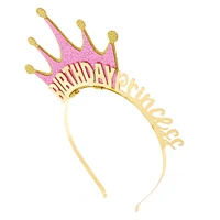 Birthday Princess Crown Gold-tone Headband