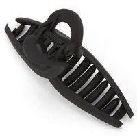 Large Loopy Thin Matte Hair Claw - Black