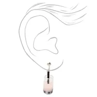 Pink Bubble Tea 1" Clip-On Drop Earrings