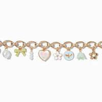 Gold-tone Spring Charm Bracelet