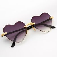 Black Heart Textured Rim Sunglasses