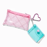 Pink & Teal Clear Coin Purse Set - 2 Pack