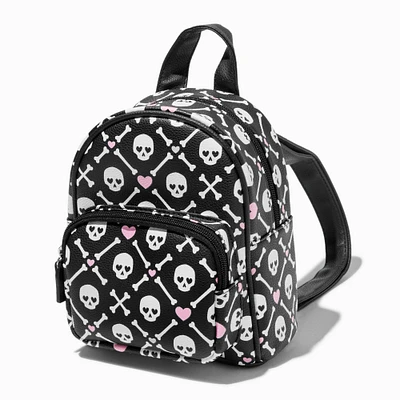 Black Skull & Pink Hearts Backpack