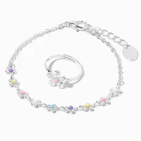 Claire's Club Silver Daisy Jewelry Set - 3 Pack