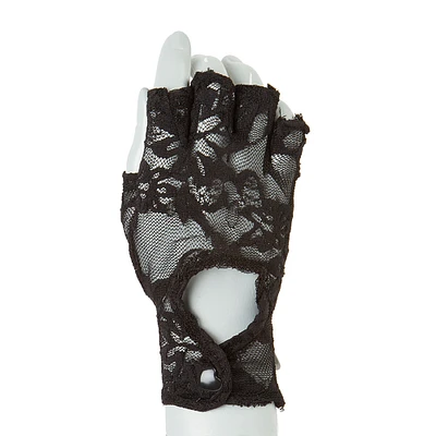 Black Lace Fingerless Gloves