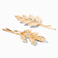 Gold Leaf Hair Pins - 4 Pack