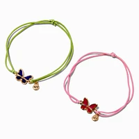 Best Friends Mood Butterfly Adjustable Bracelets - 2 Pack