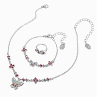 Claire's Club Special Occasion Butterfly Silver-tone Jewelry Set - 3 Pack