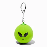 Neon Green Alien Stress Ball Keychain