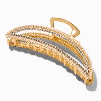 Gold Pearl Bling Metal Hair Claw