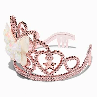 Claire's Club White Sequin Butterfly Pink Tiara