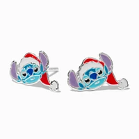 Disney Stitch Sterling Silver Enamel Christmas Stud Earrings