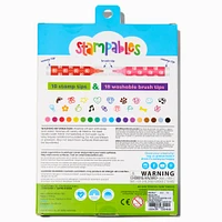 ooly® Stampables Double-Ended Brush & Stamp Markers - 18 Pack