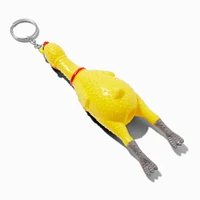 Rubber Chicken Squeeze Keychain