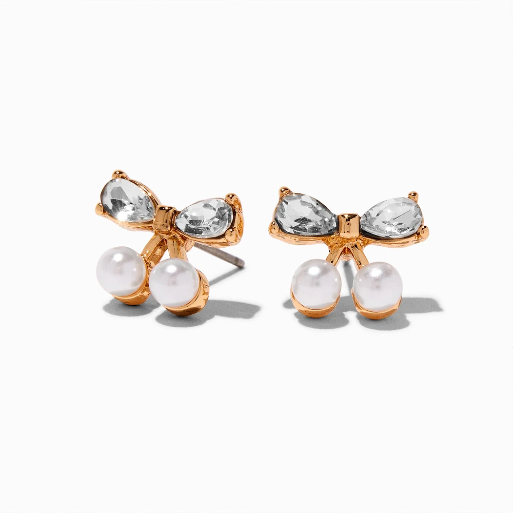 Pearl Cherries Stud Earrings