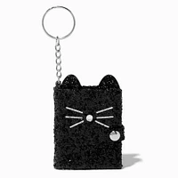 Black Cat Mini Diary Keychain